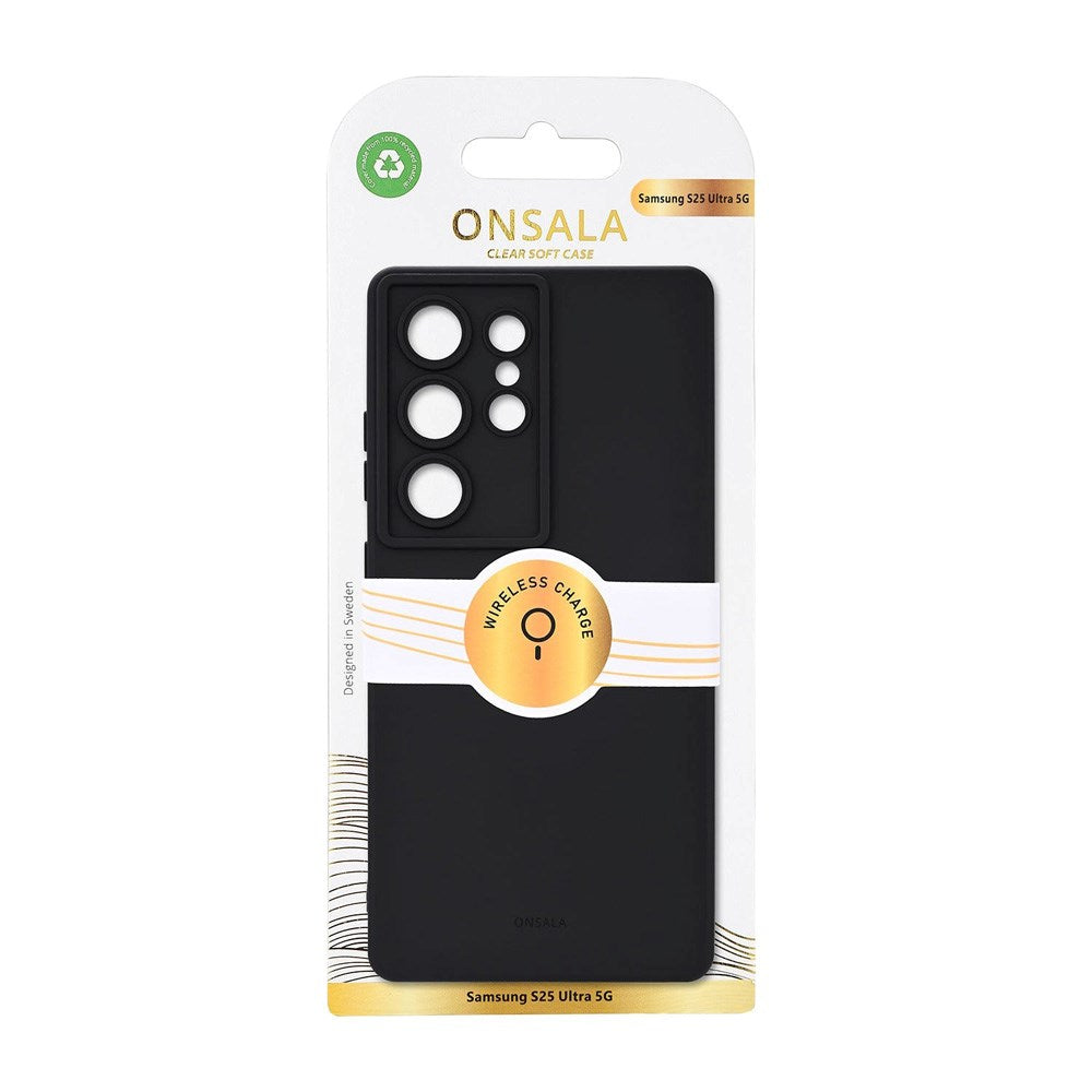 Onsala Samsung Galaxy S25 Ultra Silikone Touch Mobil Cover - Black
