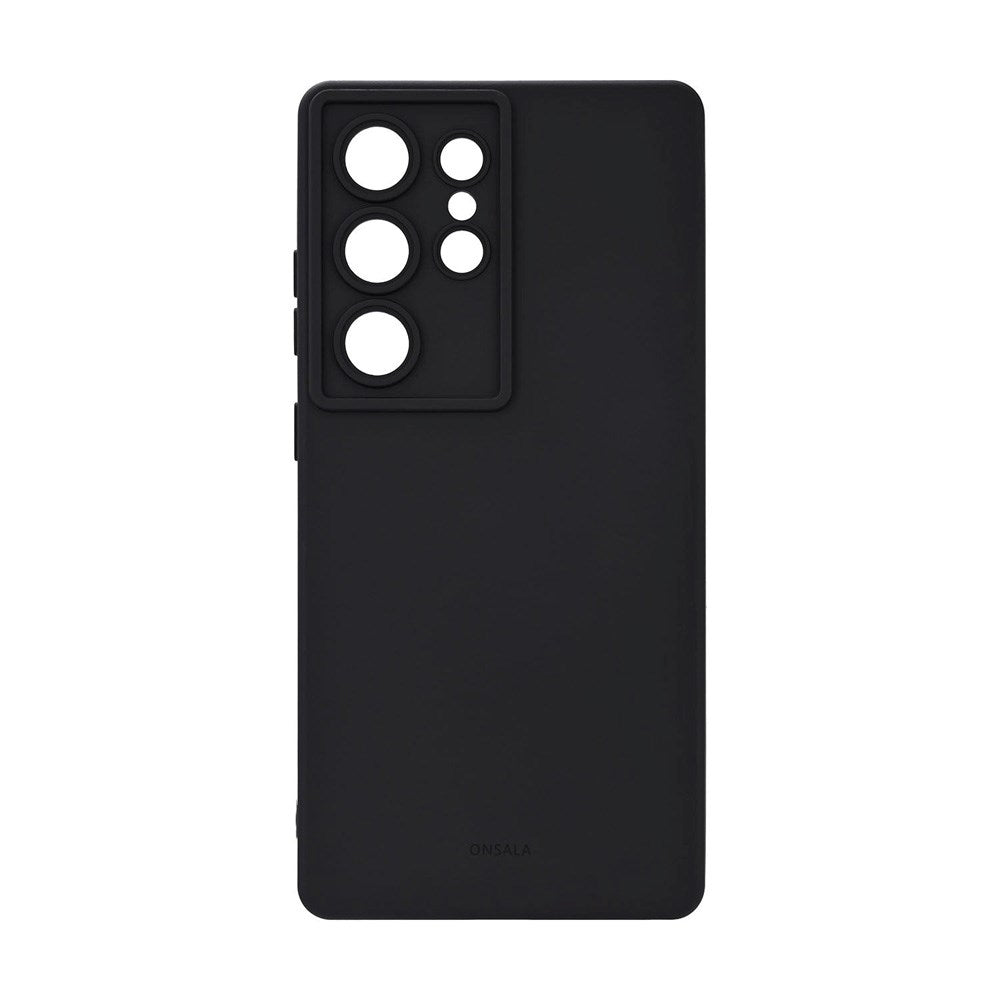 Onsala Samsung Galaxy S25 Ultra Silikone Touch Mobil Cover - Black
