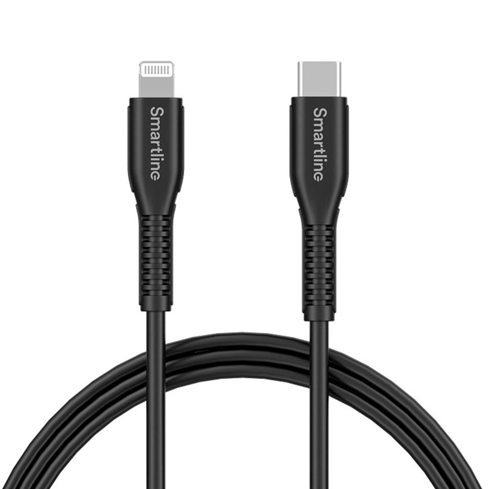 Smartline Strong 15W USB-C til Lightning Kabel 2 Meter - Sort