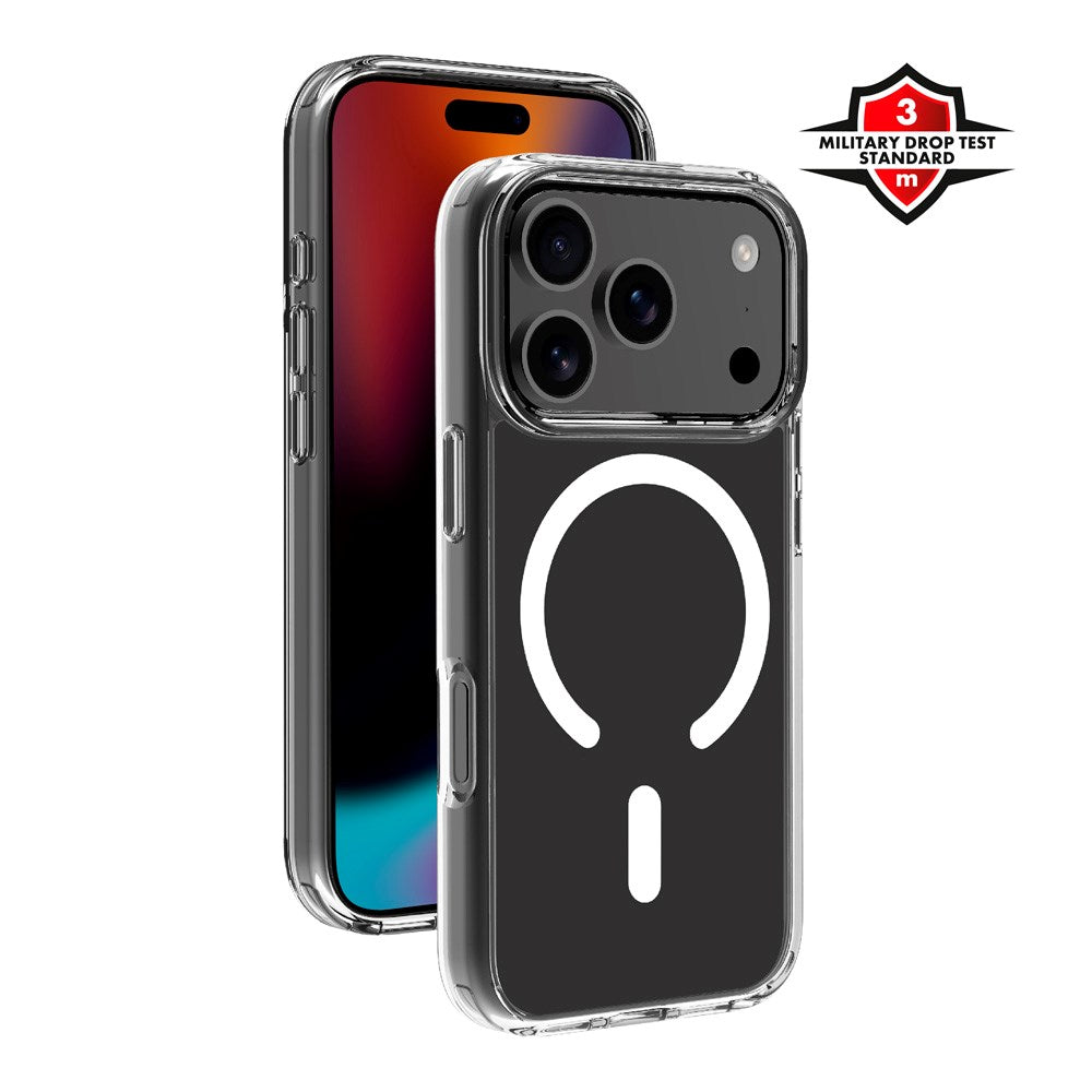 X2O iPhone 17 Pro Mag Clear Mobil Cover - MagSafe Kompatibel - Gennemsigtig