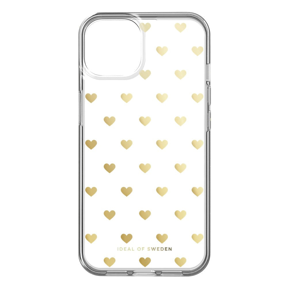 iPhone 14 / 13 iDeal Of Sweden Clear Case - Golden Hearts