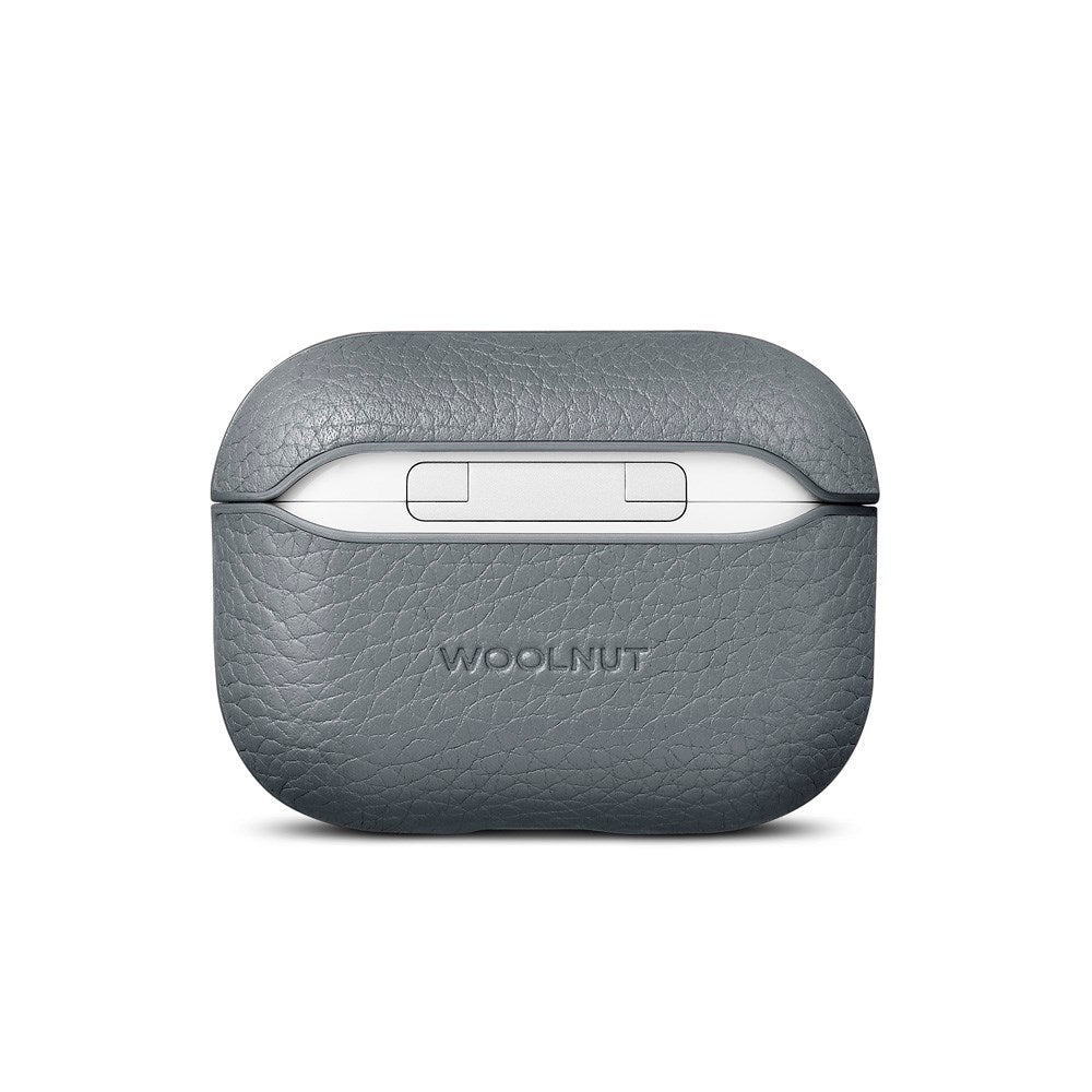 Apple AirPods Pro (3. gen.) - WOOLNUT Ægte Læder Cover - Grå