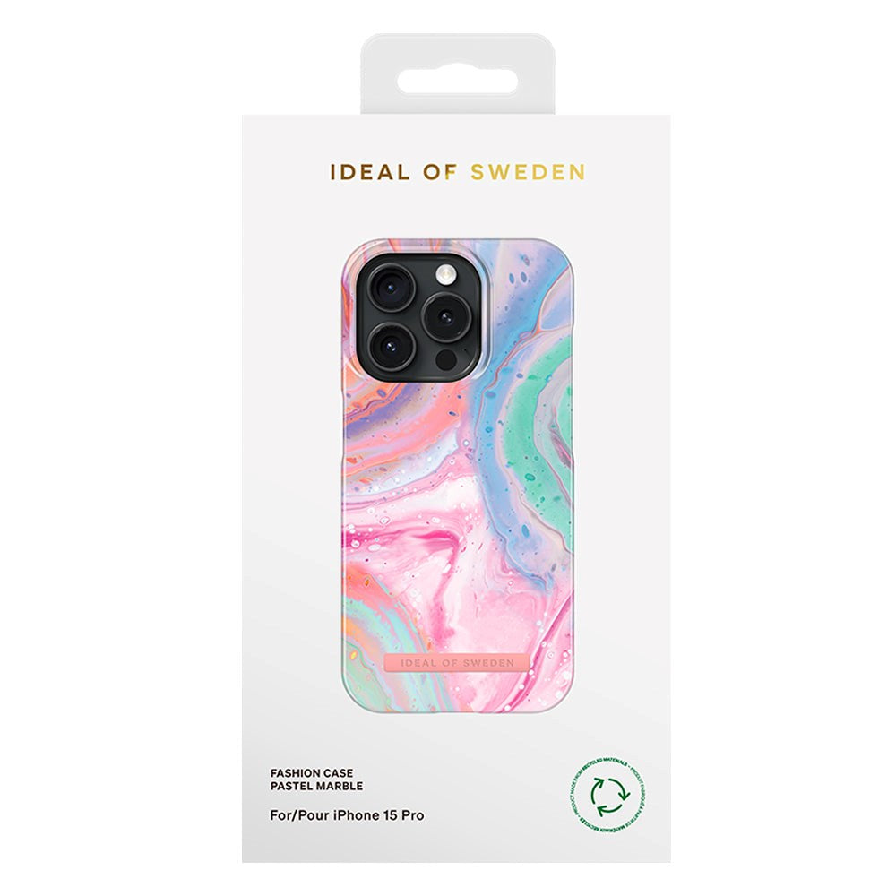 iPhone 15 Pro iDeal Of Sweden Fashion Case - Pastel Marble