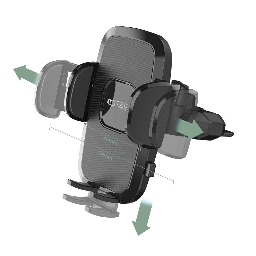 Tech-Protect Universal Mobilholder Til CD Indgang - Sort