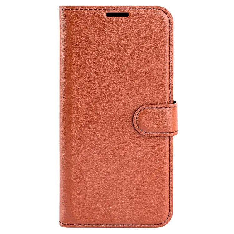 Samsung Galaxy A25 (5G) Litchi Læder Flip Cover m. Pung - Brun