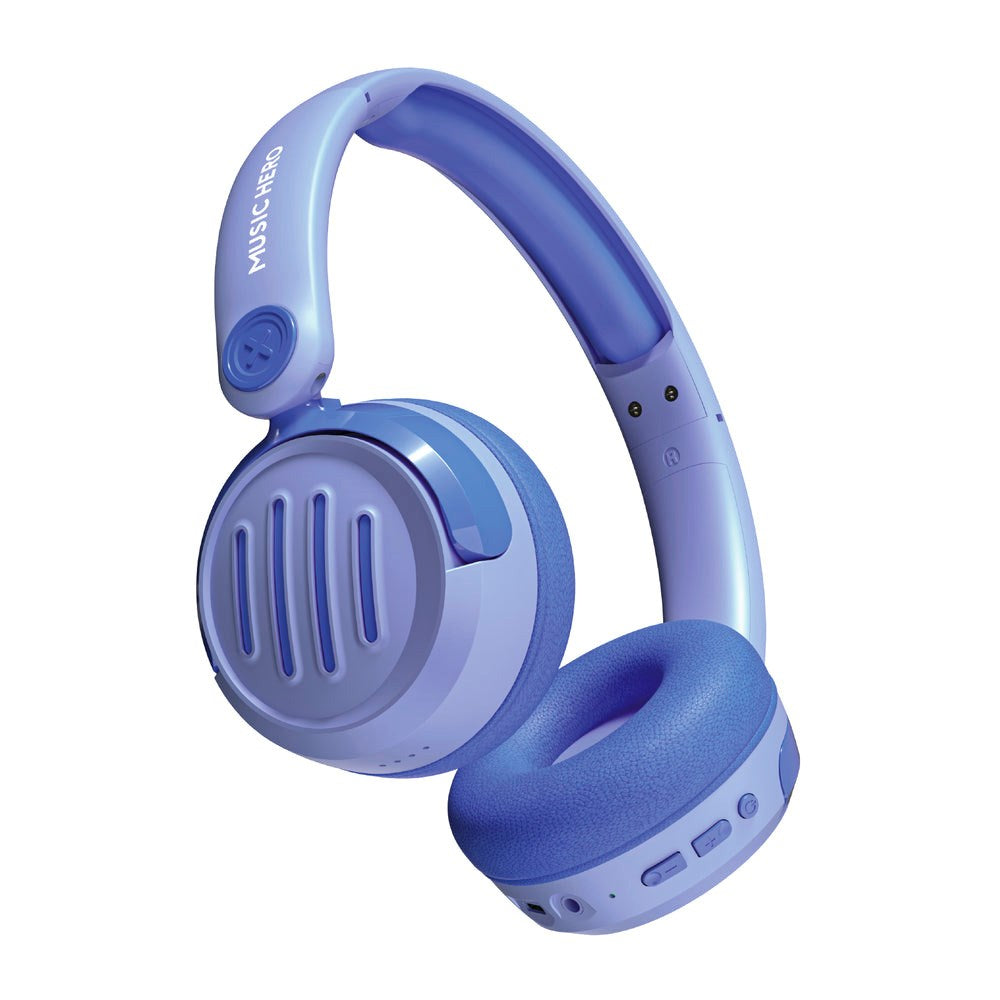 Trådløse On-Ear Høretelefoner til Børn - MUSIC HERO Kids - Blå