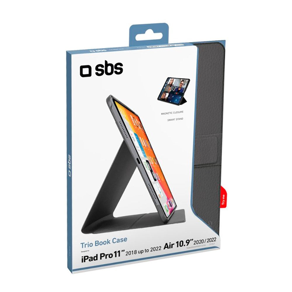 SBS iPad Air 10.9-11" (2025-2020) / Pro 11" (2022-2018) Book Pro Case - Sort