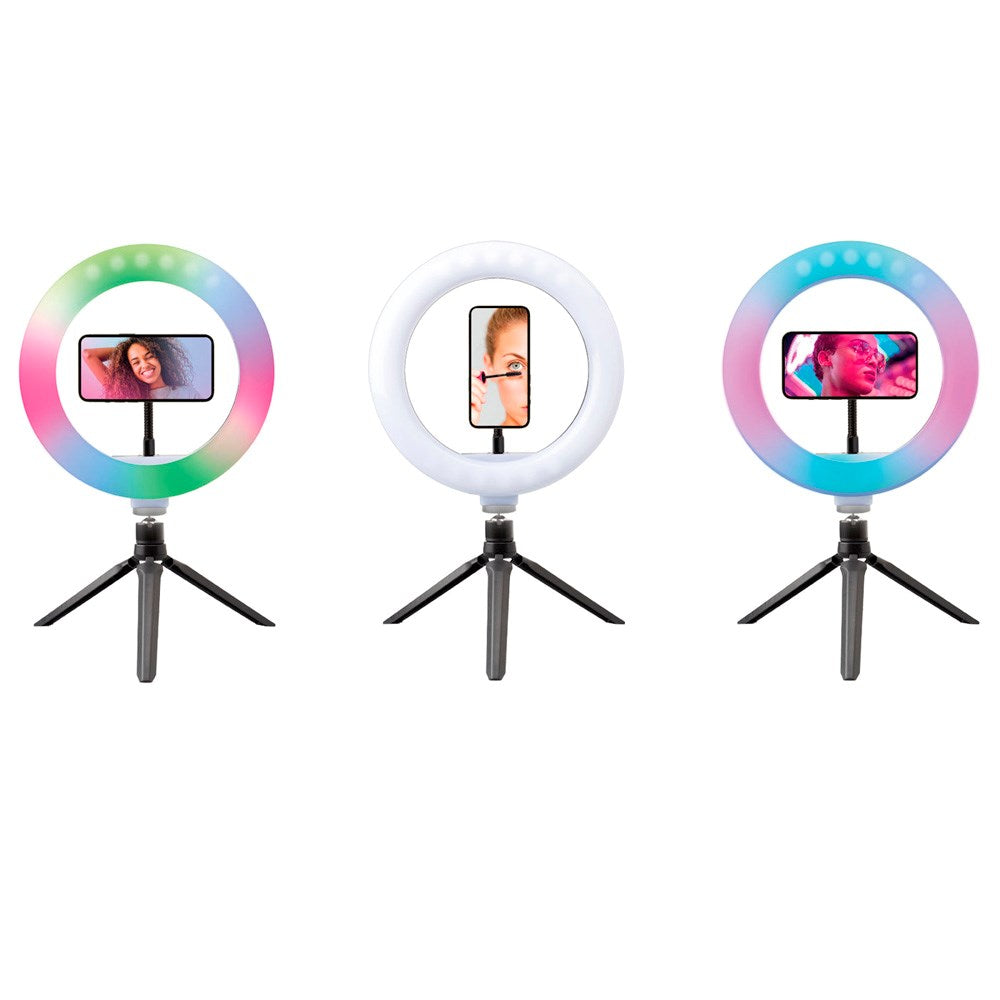 Tripod Ring Light - Multifarvet LED - SBS - Sort