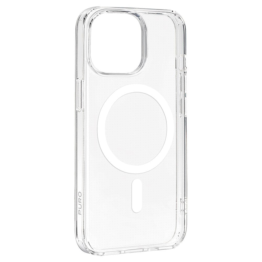 iPhone 15 Pro Max Puro Lite Mag Bagside Cover - MagSafe Kompatibel - Gennemsigtig / Hvid