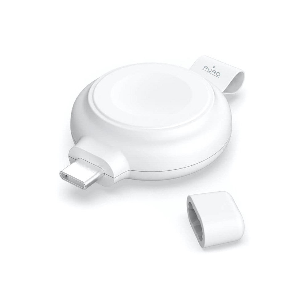 Trådløs Oplader til Apple Watch & AirPods Pro - Puro Power Go Mini - USB-C - Hvid