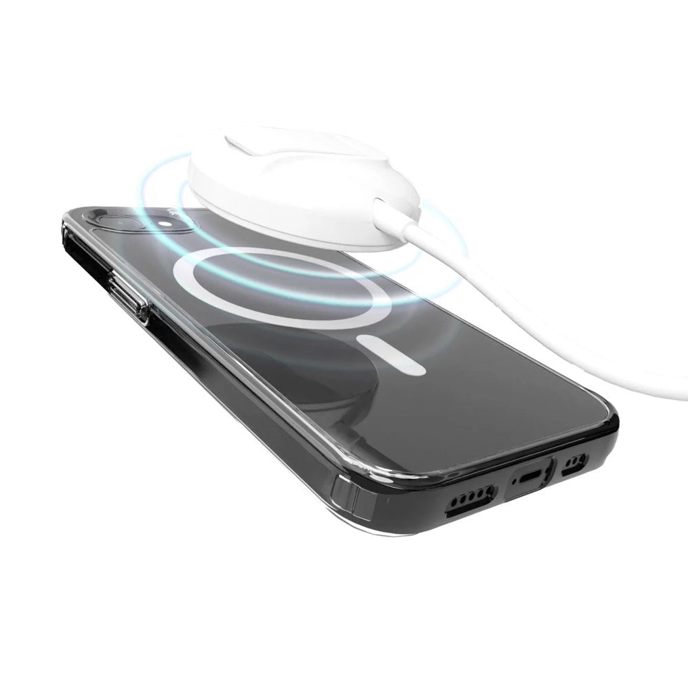 PURO iPhone 17e / 16e Hybrid Bagside Cover - MagSafe Kompatibel - Gennemsigtig / Hvid