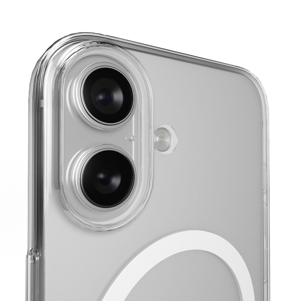 PURO iPhone 17 Hybrid Bagside Cover - MagSafe Kompatibel - Gennemsigtig / Hvid