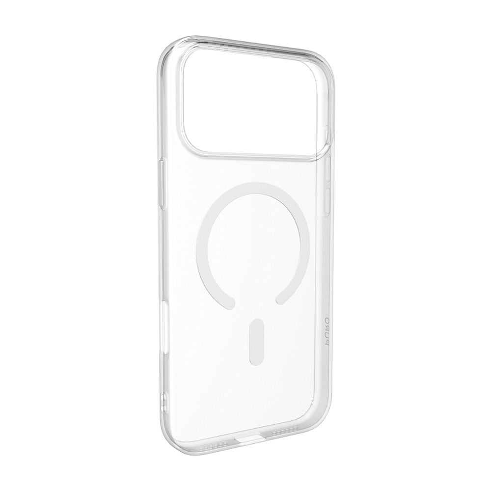 PURO iPhone 17 Pro Hybrid Bagside Cover - MagSafe Kompatibel - Gennemsigtig / Hvid