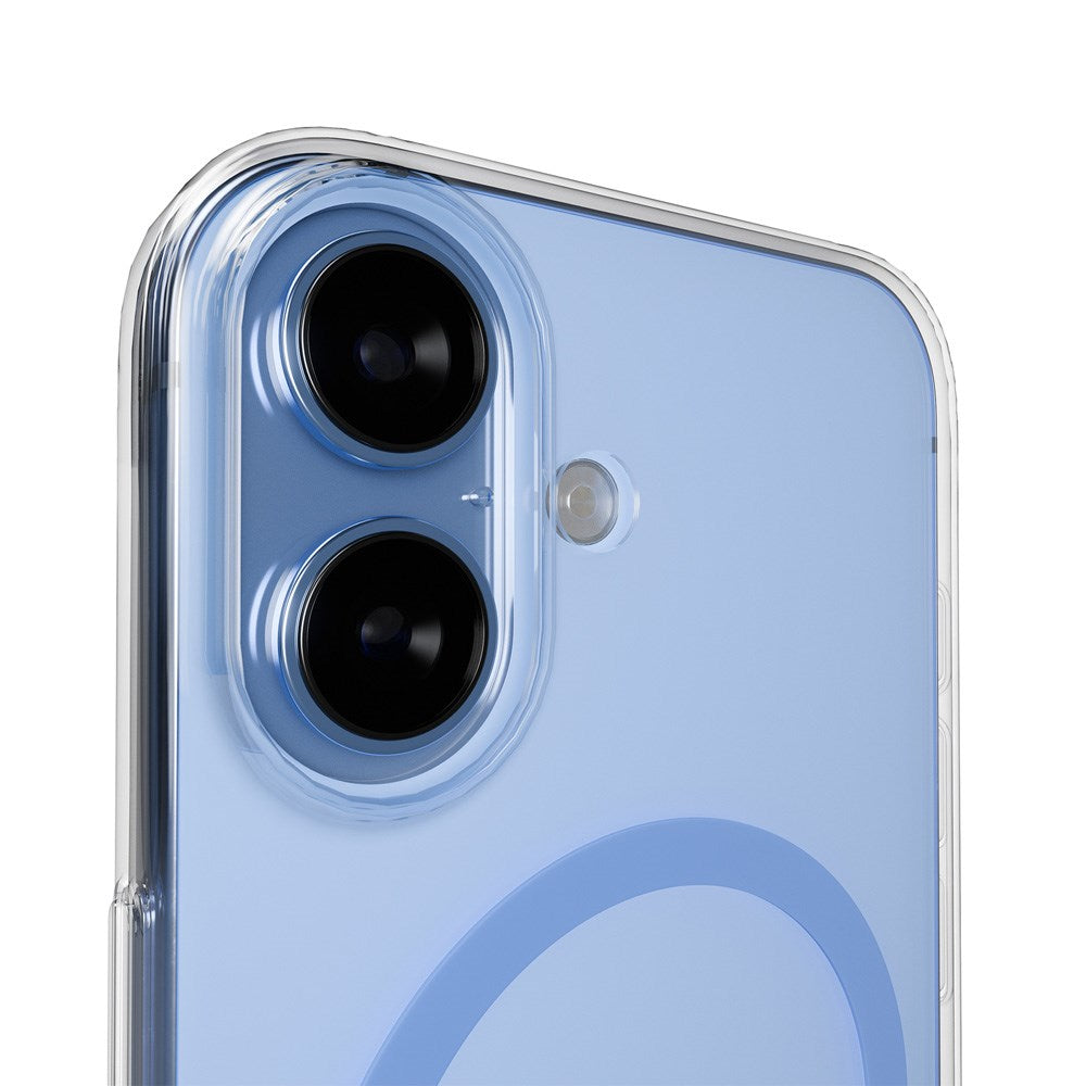 PURO iPhone 17 Hybrid Bagside Cover - MagSafe Kompatibel - Gennemsigtig / Blå
