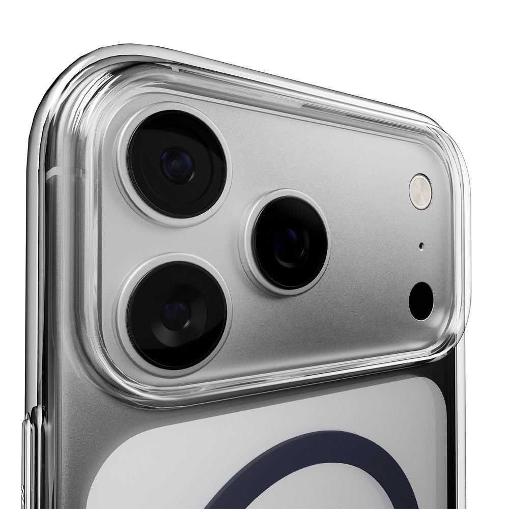 PURO iPhone 17 Pro Hybrid Bagside Cover - MagSafe Kompatibel - Gennemsigtig / Blå