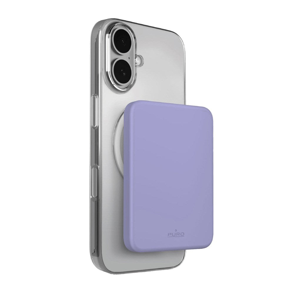Puro Powerbank 4200mAh m. USB-C - MagSafe Kompatibel - Lilla
