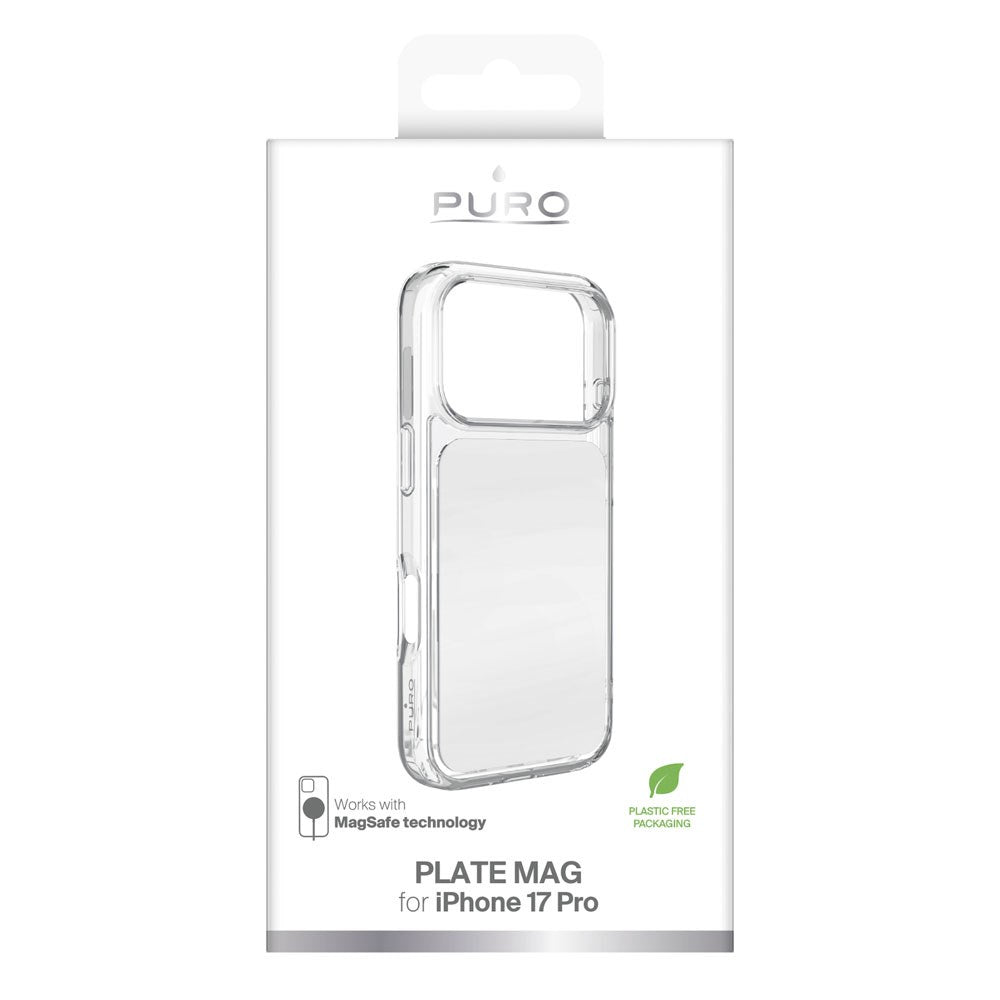 iPhone 17 Pro PURO Clear Mag Mobilcover - Gennemsigtig / Hvid