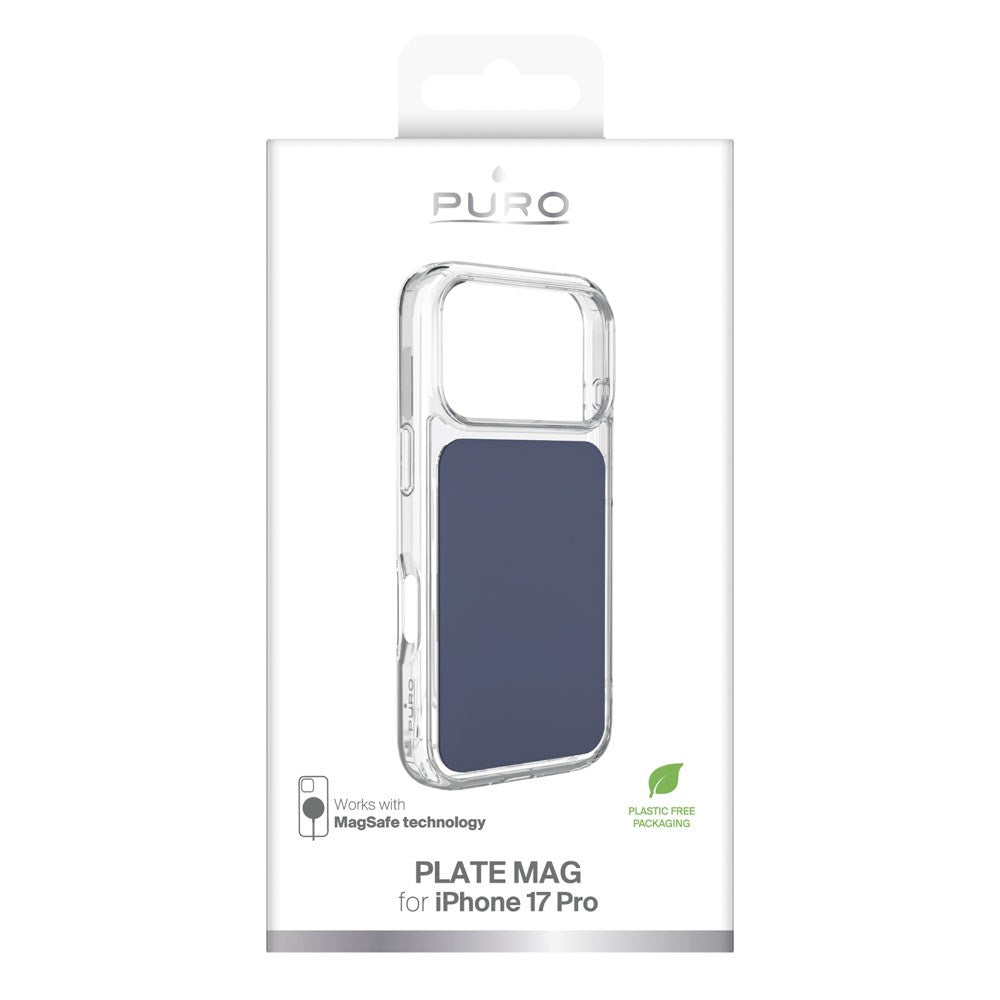 iPhone 17 Pro PURO Clear Mag Mobilcover - Gennemsigtig / Blå