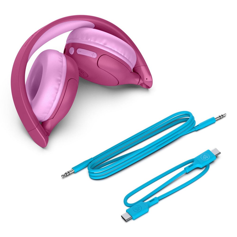 JLab JBuddies Pop 2-i-1 Trådløse On-Ear Børnehøretelefoner - Lyserød
