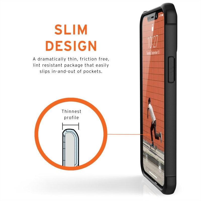 iPhone 12 Pro Max UAG METROPOLIS LT Series Ægte Læder Cover - Black - Sort