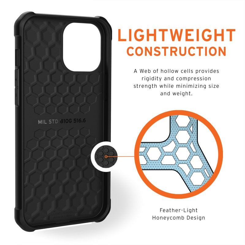 iPhone 12 Pro Max UAG METROPOLIS LT Series Ægte Læder Cover - Black - Sort