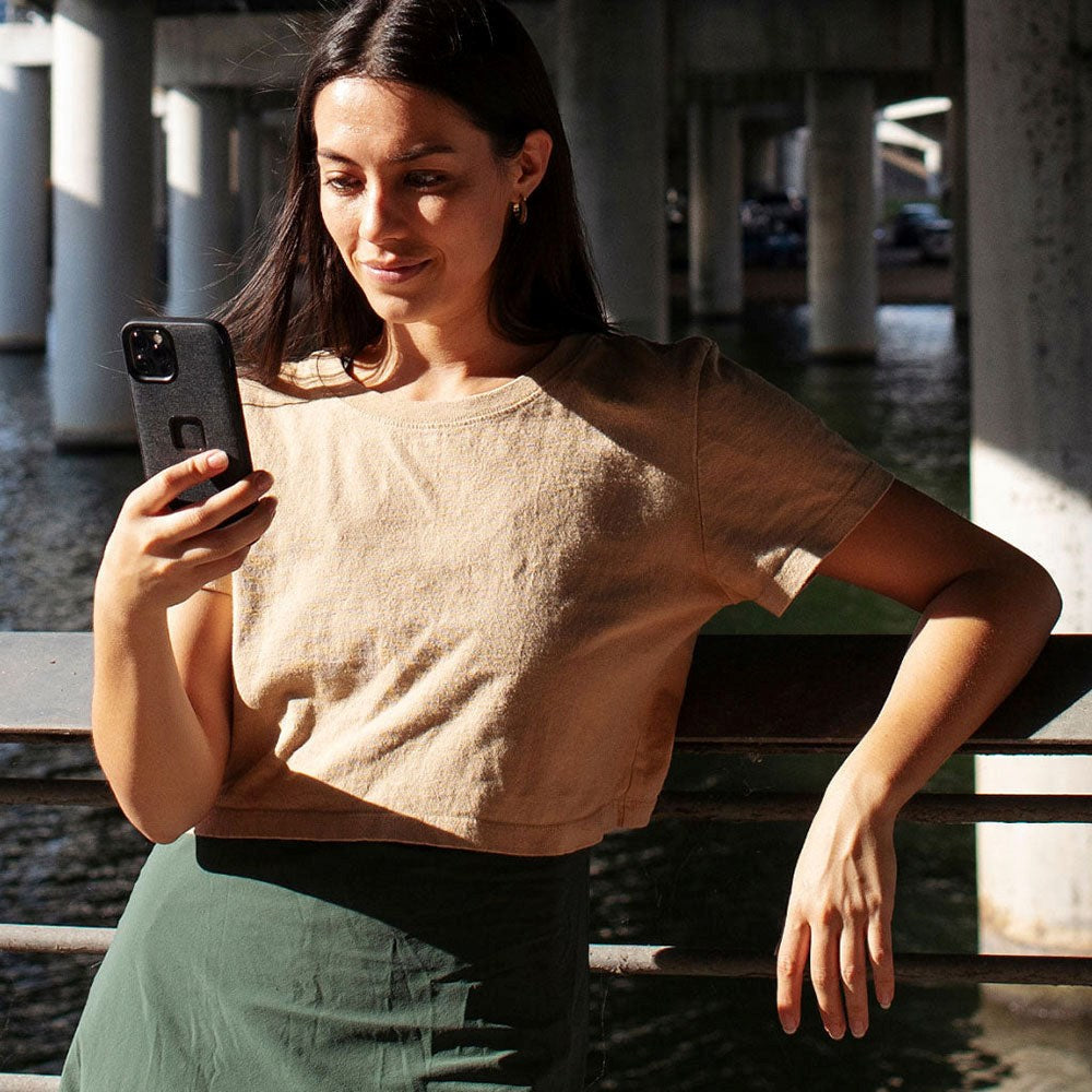 Peak Design iPhone 15 Pro Max Stof Cover m. SlimLink Beslag - MagSafe Kompatibel - Sage