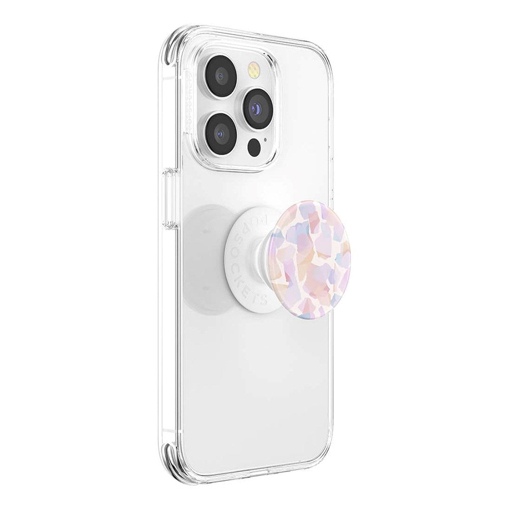 POPSOCKETS PopGrip Original Terrazzo Party Aftageligt Greb m. Standerfunktion - Lyserød Mosaik