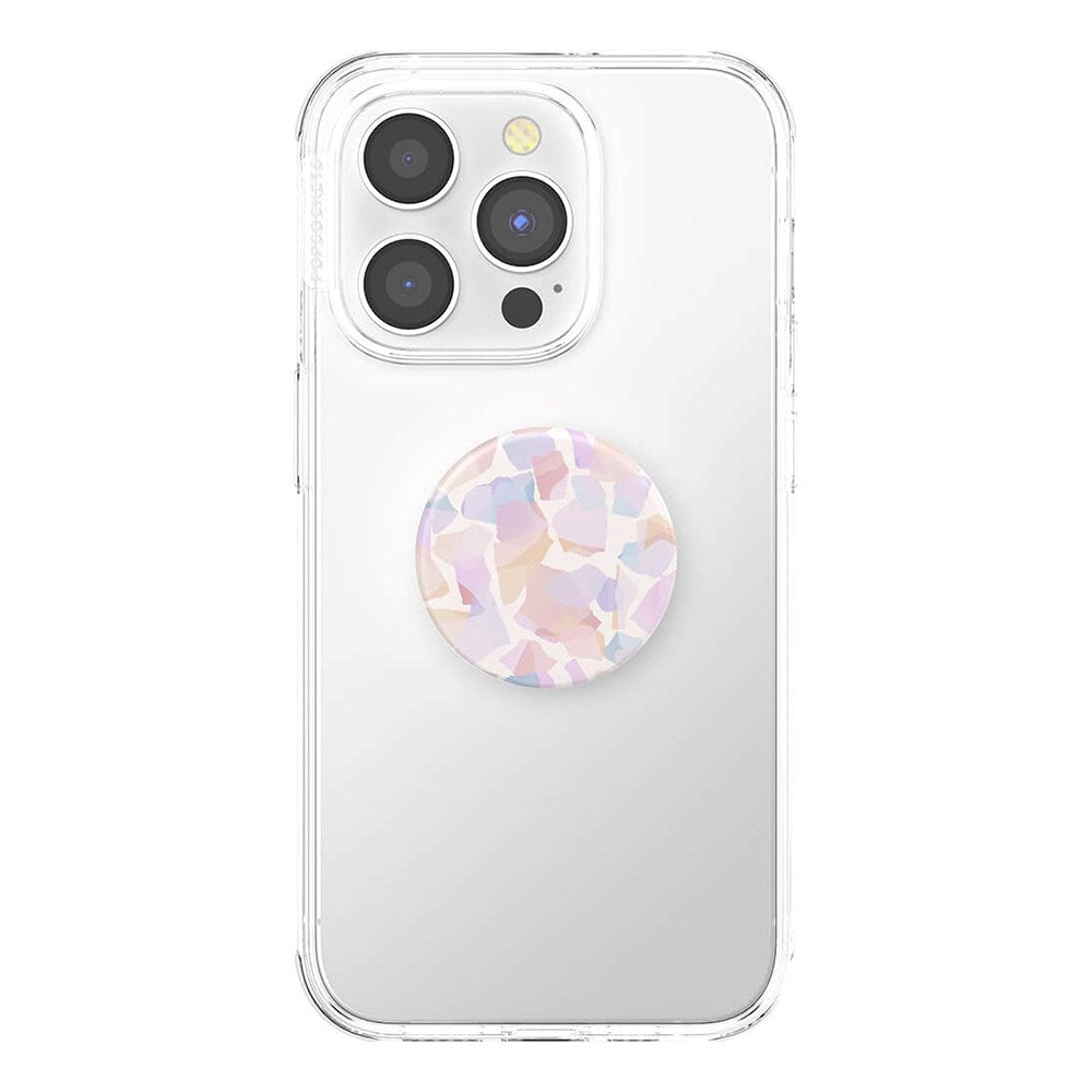 POPSOCKETS PopGrip Original Terrazzo Party Aftageligt Greb m. Standerfunktion - Lyserød Mosaik
