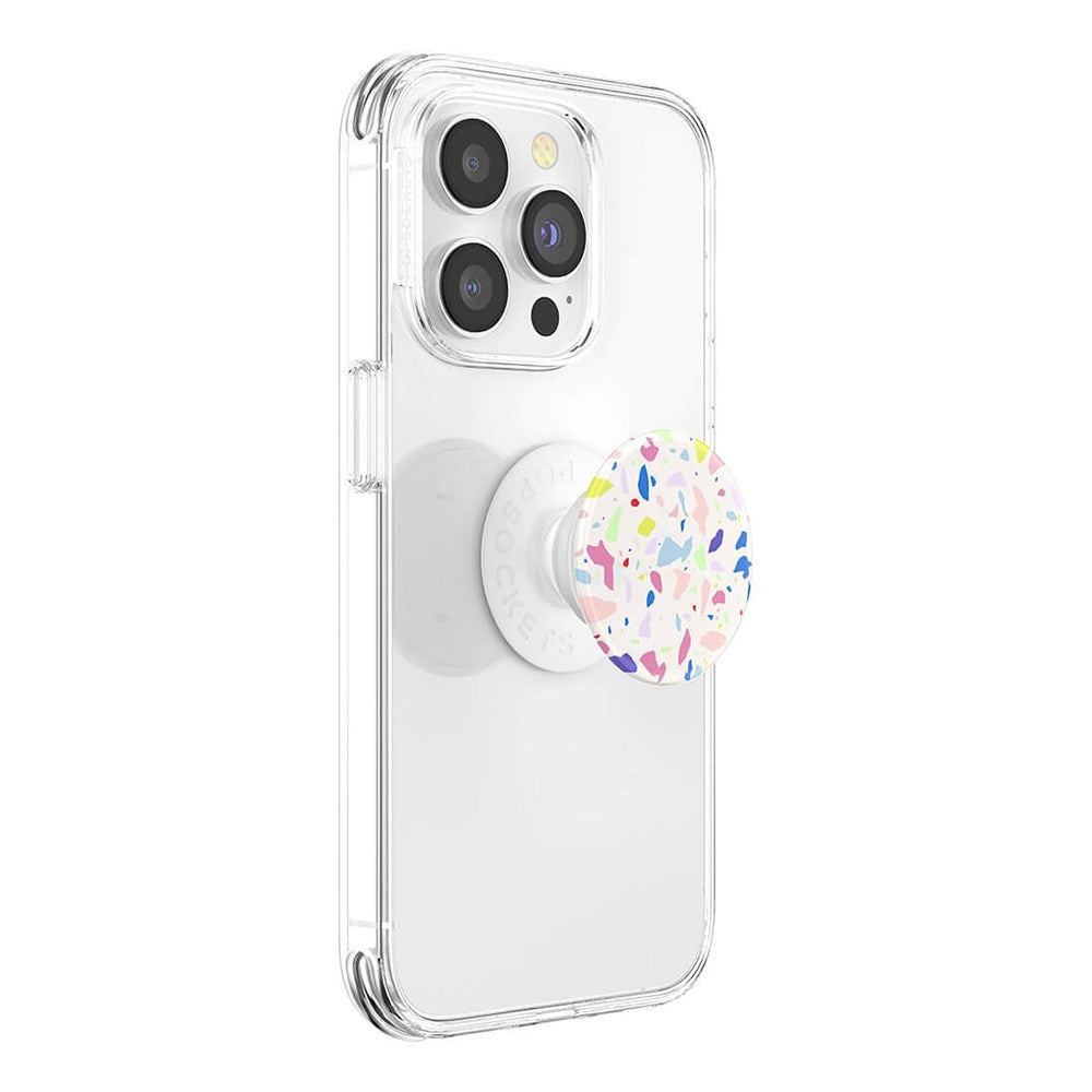 POPSOCKETS PopGrip Original Terrazzo Party Aftageligt Greb m. Standerfunktion - Farverig Mosaik