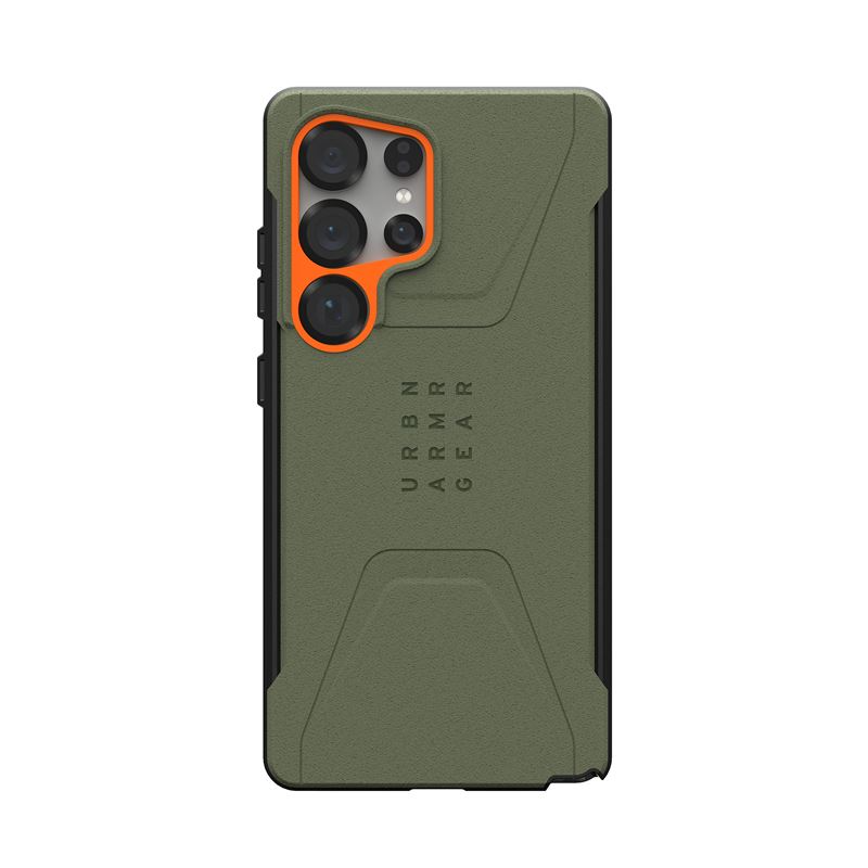 UAG Samsung Galaxy S25 Ultra Civilian Pro Cover - Orange/Grøn