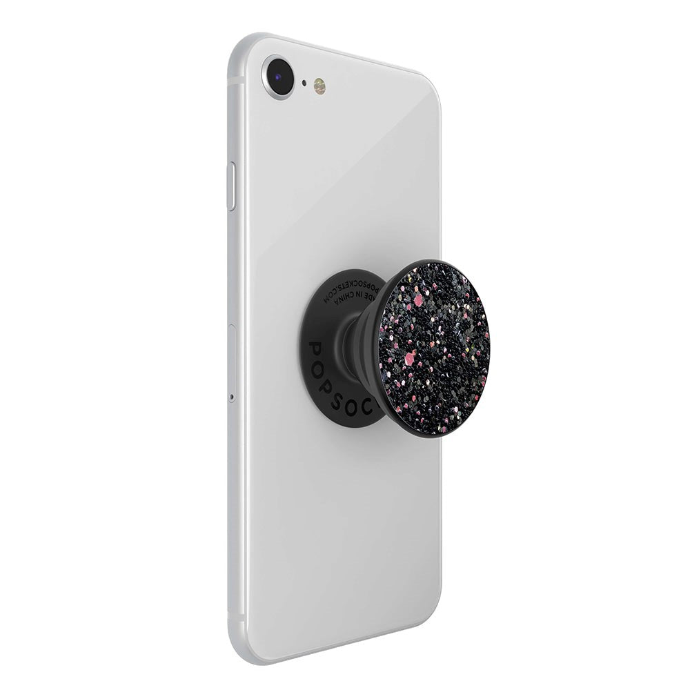 POPSOCKETS PopGrip Sparkle Black Aftageligt Greb m. Standerfunktion