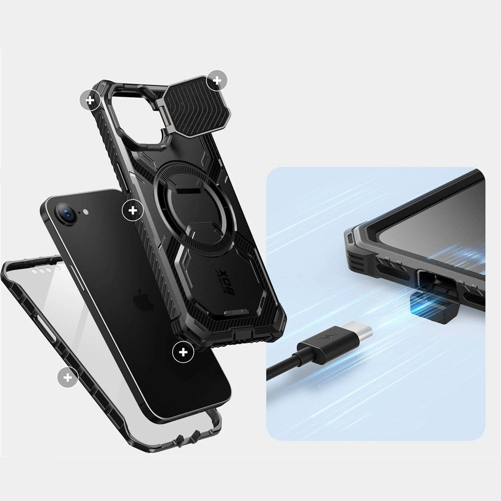 iPhone 17e / 16e Supcase IBLSN Armorbox Cover - MagSafe Kompatibel - Sort