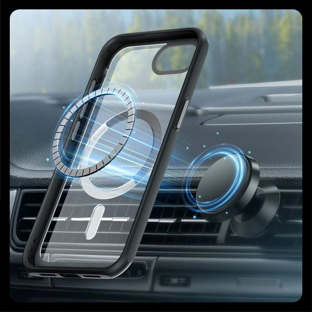 iPhone 16e Supcase Unicorn Beetle Case - MagSafe Kompatibel - Gennemsigtig / Sort