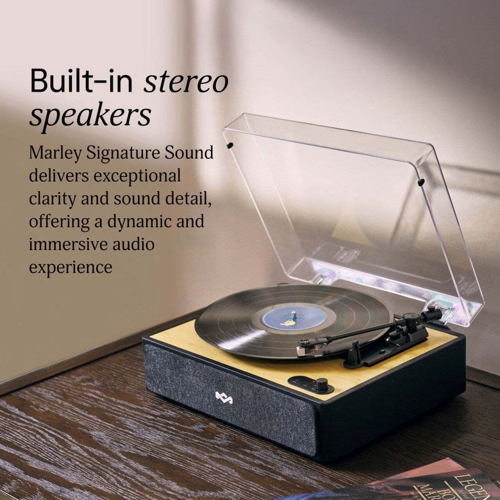 House of Marley Rise Up Pladespiller m. Bluetooth - Sort / Lys Bambus