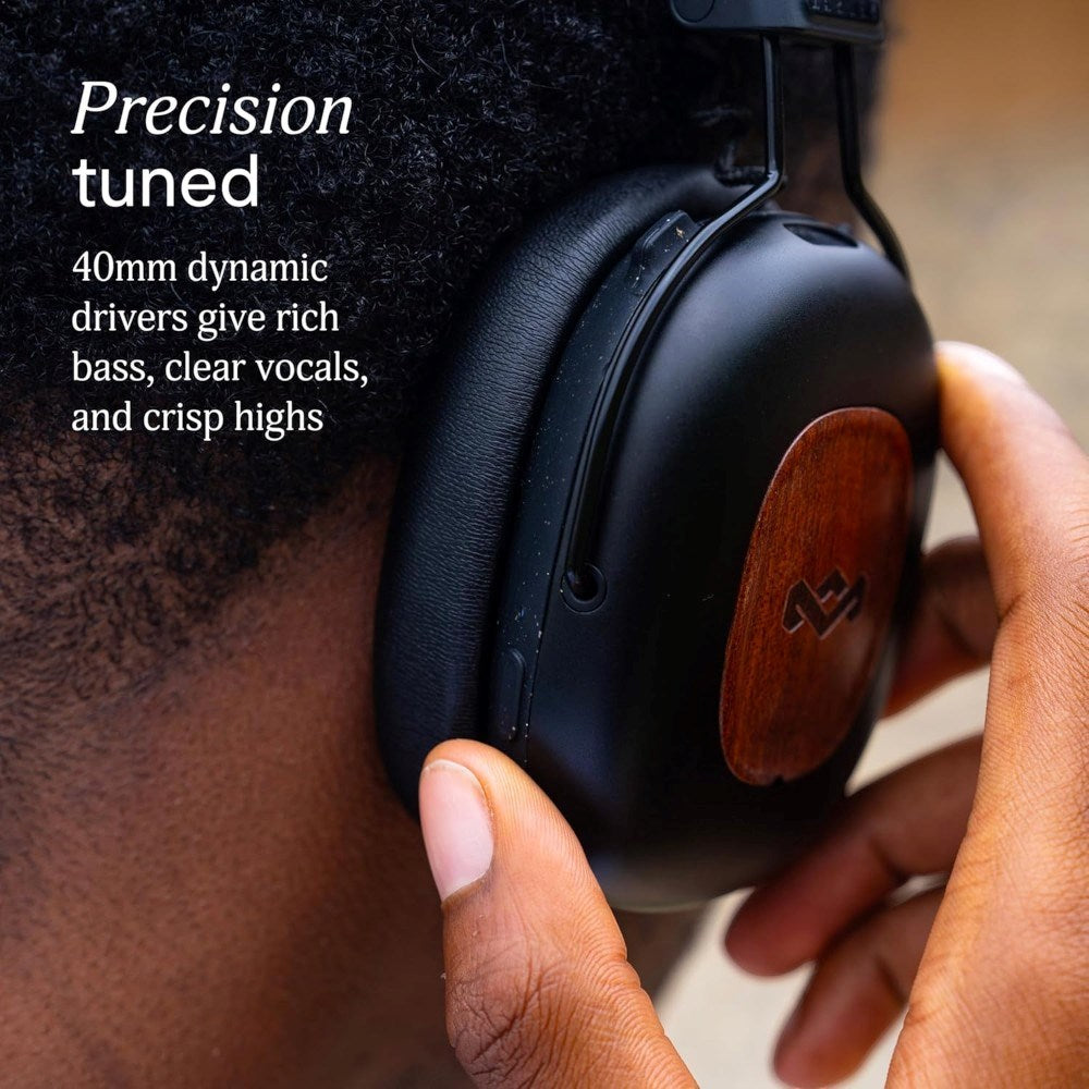 House of Marley Positive Vibration Rebel ANC Høretelefoner - Over-Ear - Sort
