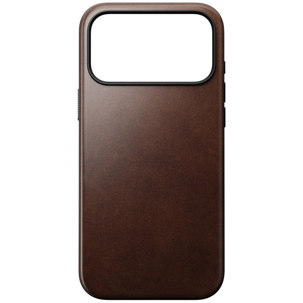 iPhone 18 Pro Nomad Modern Horween Leather Bagside Cover - MagSafe Kompatibel - Rustic Brown