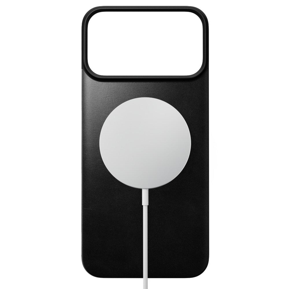 iPhone 18 Pro Max Nomad Magnetic Horween Leather Back Cover - MagSafe Kompatibel - Black