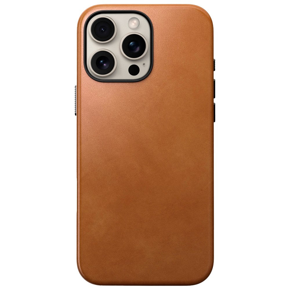 iPhone 16 Nomad Pro Max Traditional Leather Cover - MagSafe Kompatibel - Tan