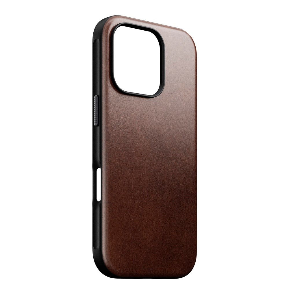 iPhone 16 Pro Modern Nomad Horween Leather Cover - MagSafe Kompatibel - Brun