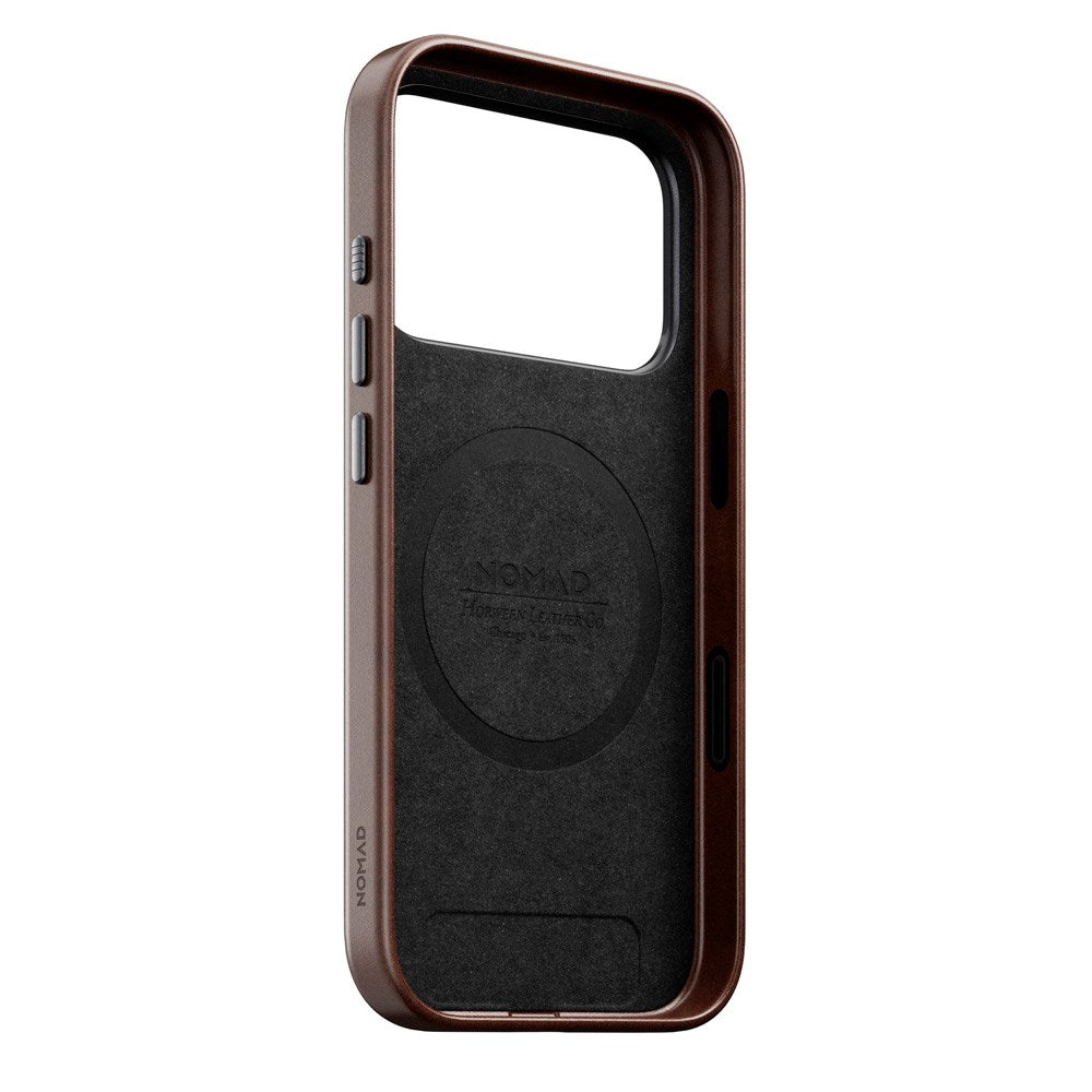 iPhone 17 Pro - Nomad Traditional Horween Leather Cover - MagSafe Kompatibel - Rustic Brown