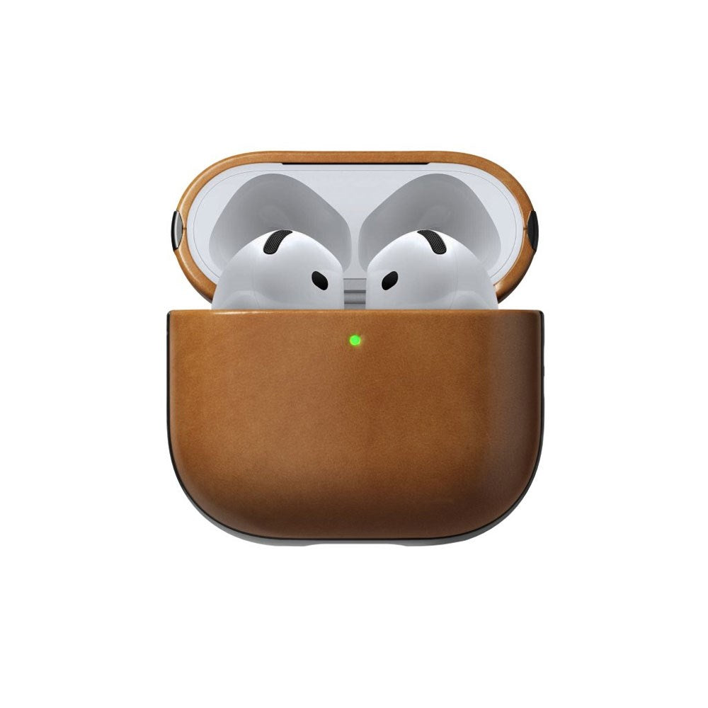 AirPods (4. Gen.) Nomad Modern Leather Case - Lysebrun