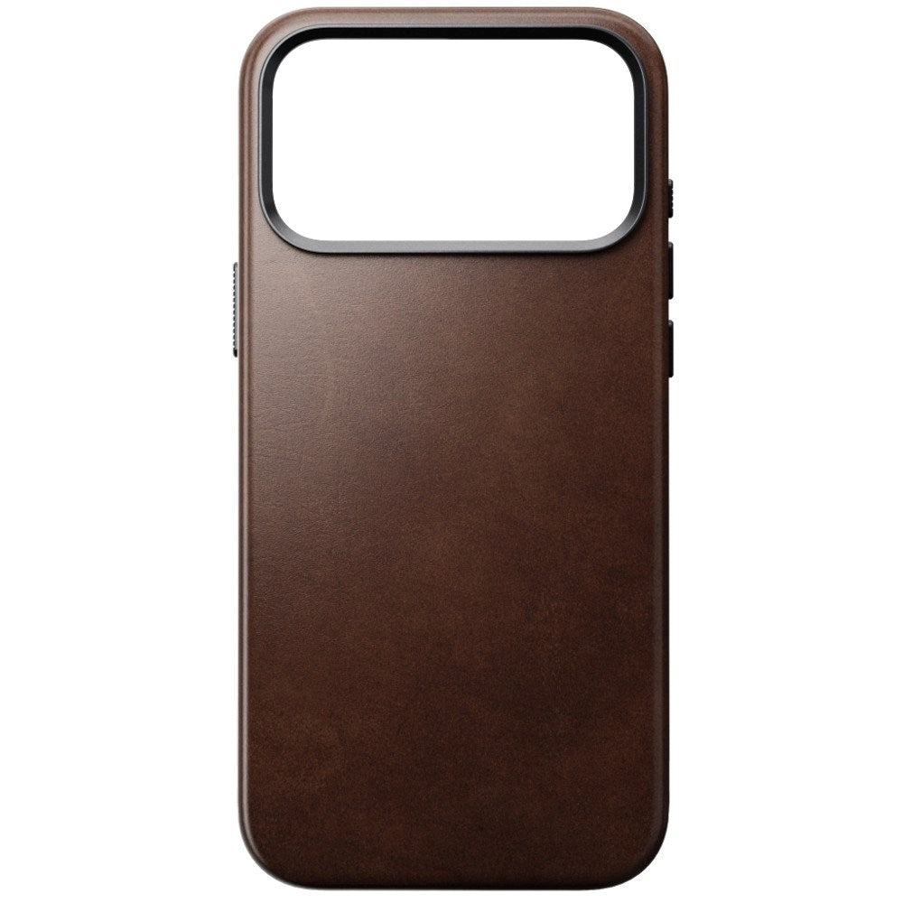 iPhone 18 Pro Nomad Traditional Horween Leather Bagside Cover - MagSafe Kompatibel - Rustic Brown
