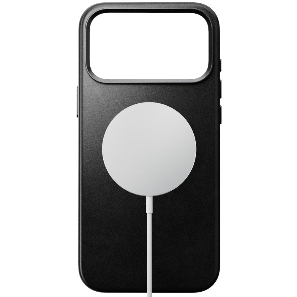 iPhone 18 Pro Nomad Traditional Horween Leather Bagside Cover - MagSafe Kompatibel - Black