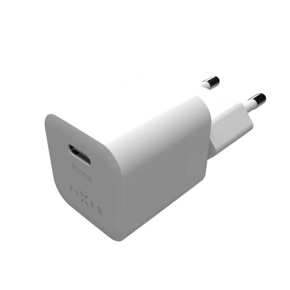 Fixed 25W PD USB-C Hurtig Vægoplader - Hvid