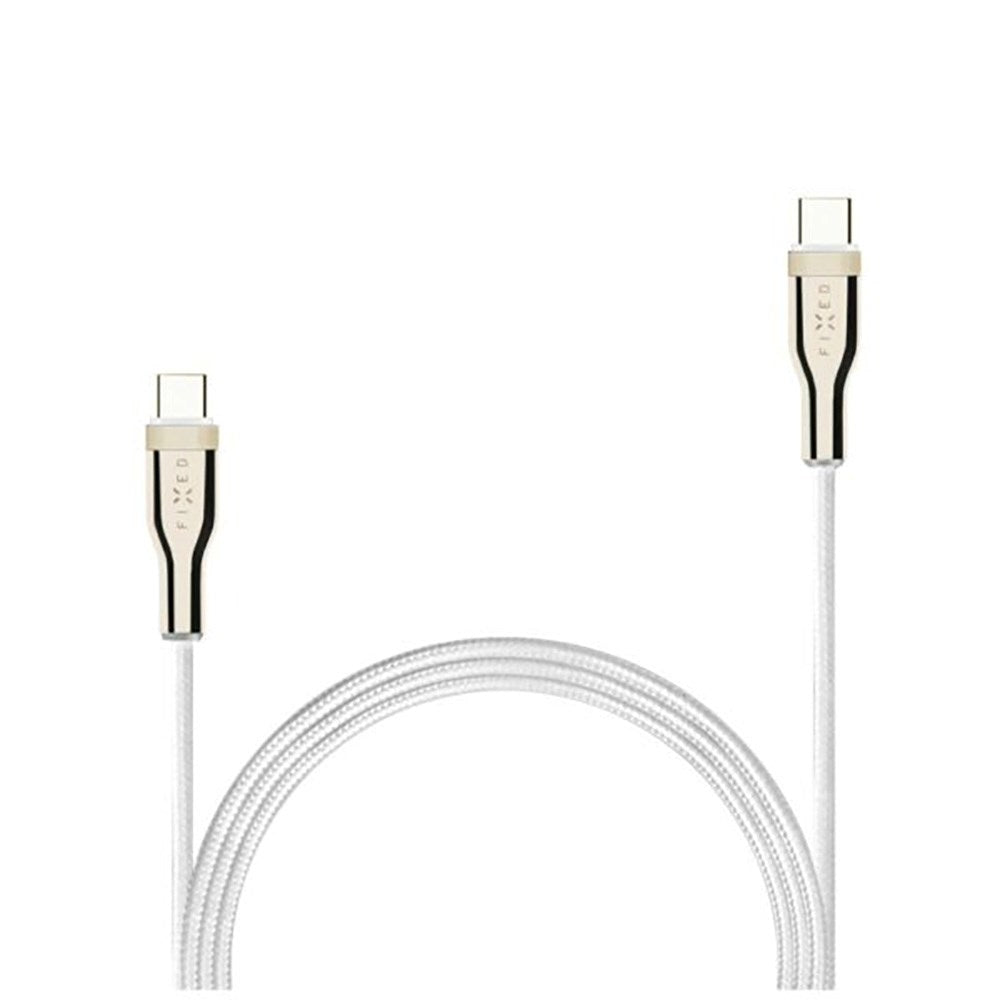 Fixed Metal 100W USB-C til USB-C PD Kabel 2m - Hvid