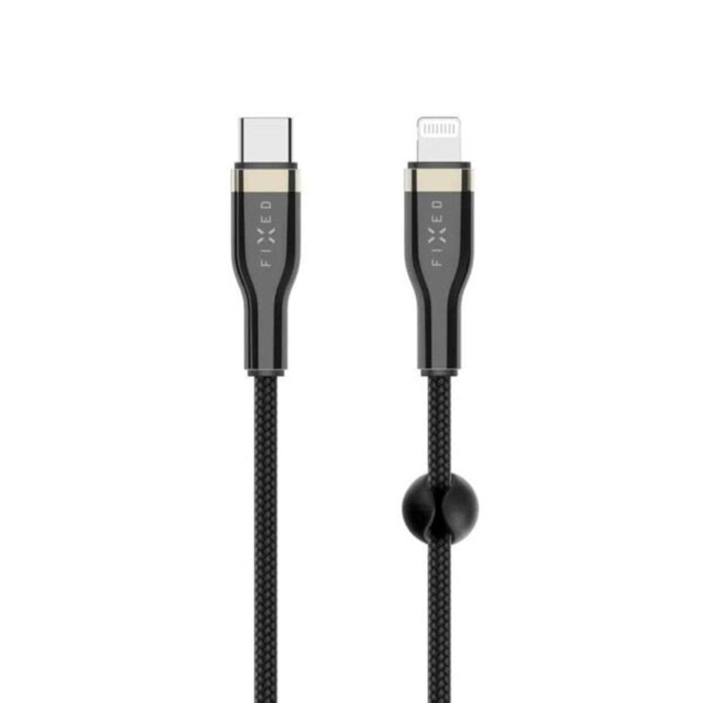 Fixed Metal USB-C til Lightning MFi PD Kabel 60W 50cm - Sort