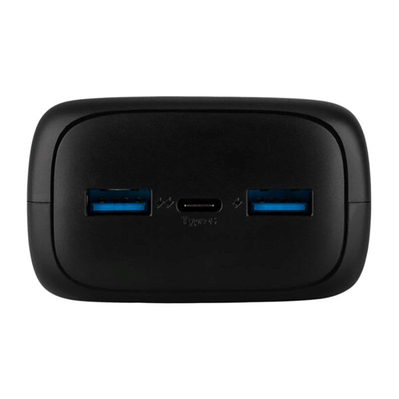 Fixed 2 x USB-A 1 x USB-C 20W Power Bank 30.000 mAh - Sort