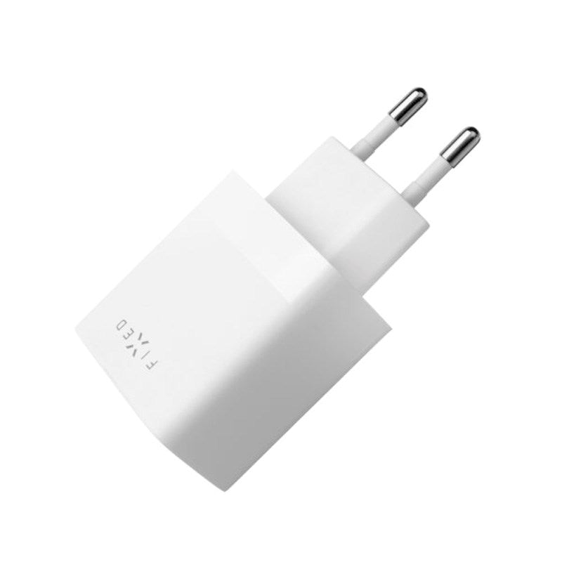 Fixed - Vægoplader m. 2x USB-A / 1x USB-C Kabel - 17W - 1m - Hvid