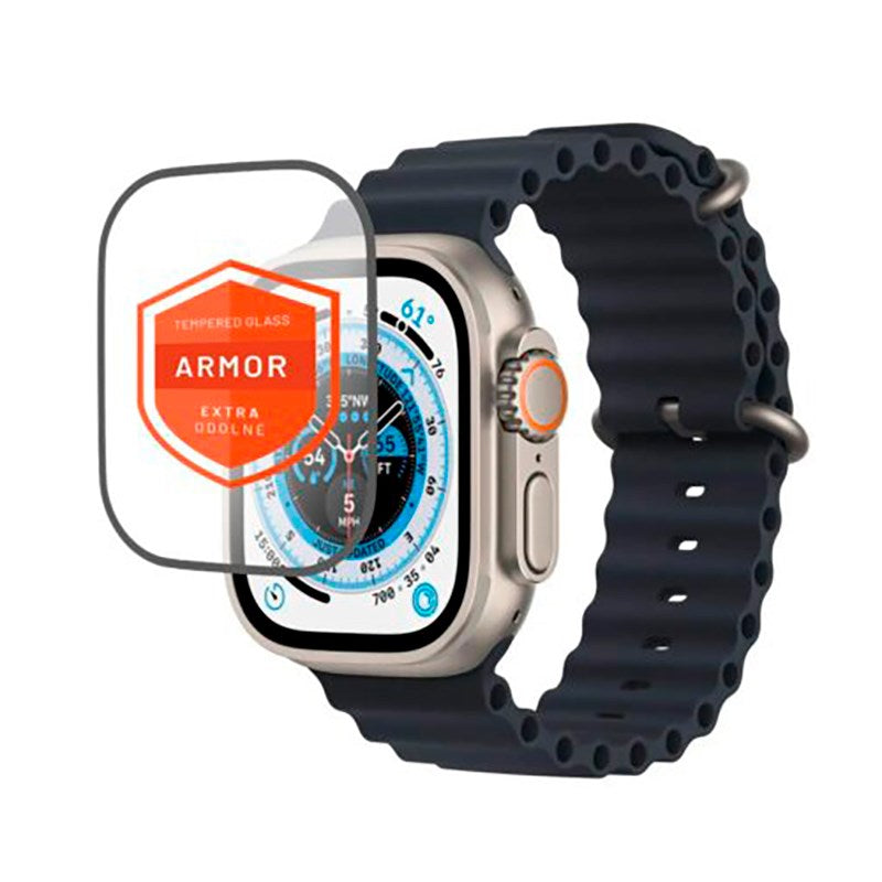 Fixed Apple Watch Ultra 3/2/1 (49mm) Armor Hærdet Glas Skærmbeskyttelse - Sort Kant