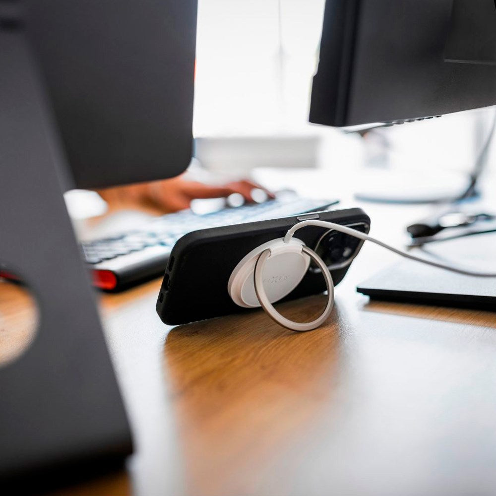 Fixed MagPad Magnetisk 15W Trådløs Oplader - MagSafe Kompatibel - Hvid